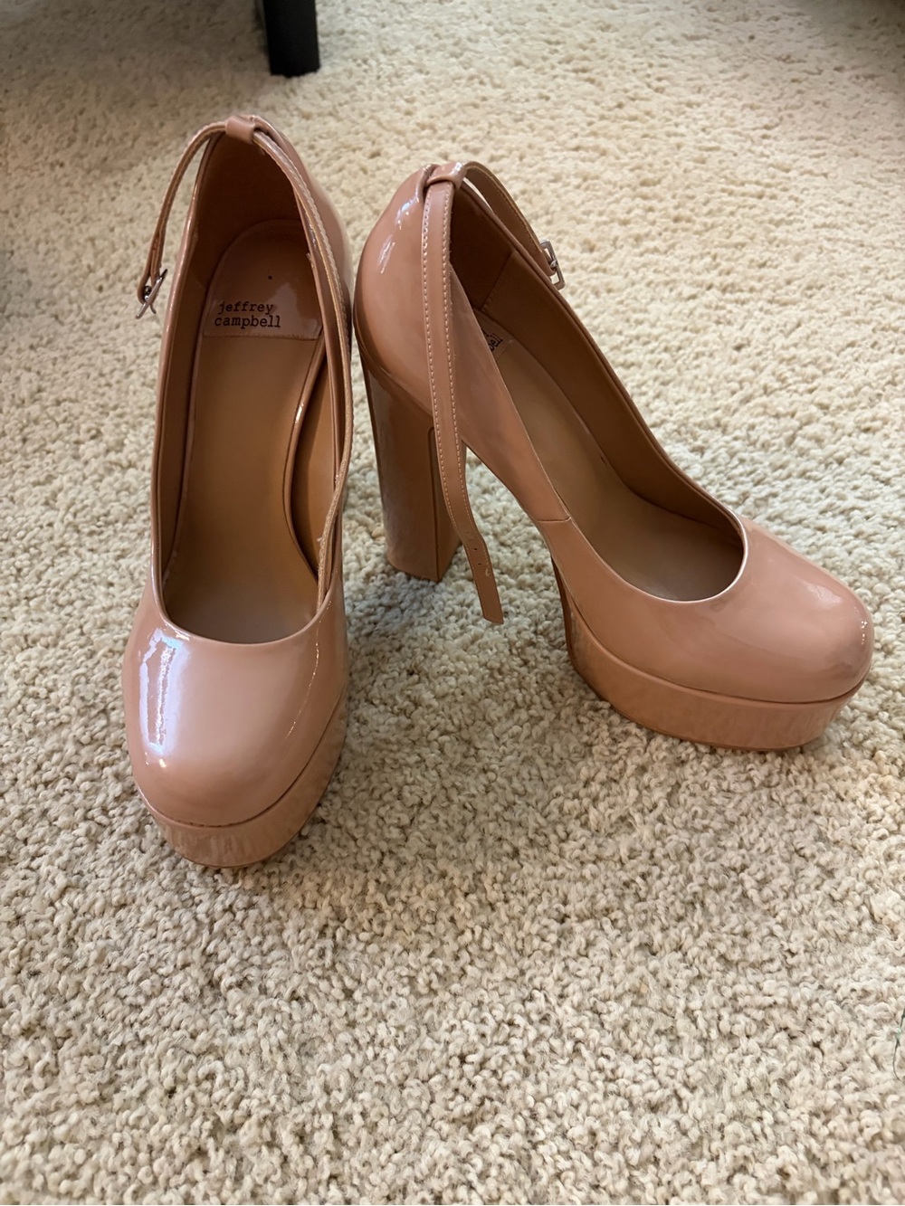 Jeffrey Campbell Women’s nude Patent Platform Pumps